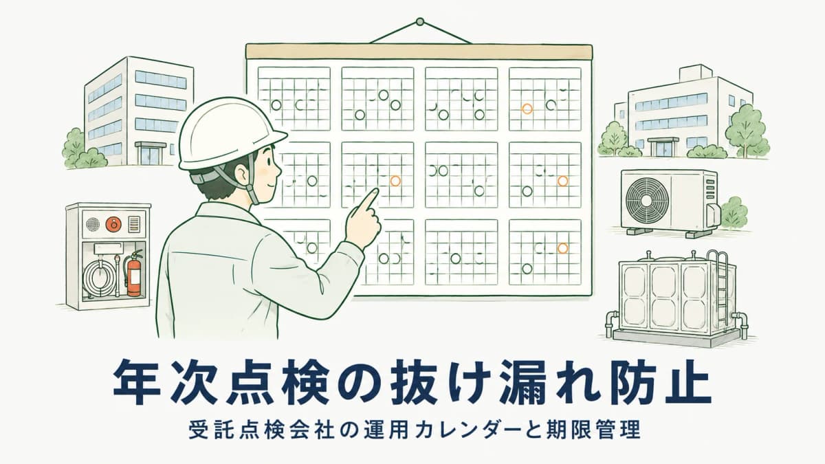 年次点検の抜け漏れ防止|受託点検会社の運用カレンダーと期限管理の作り方