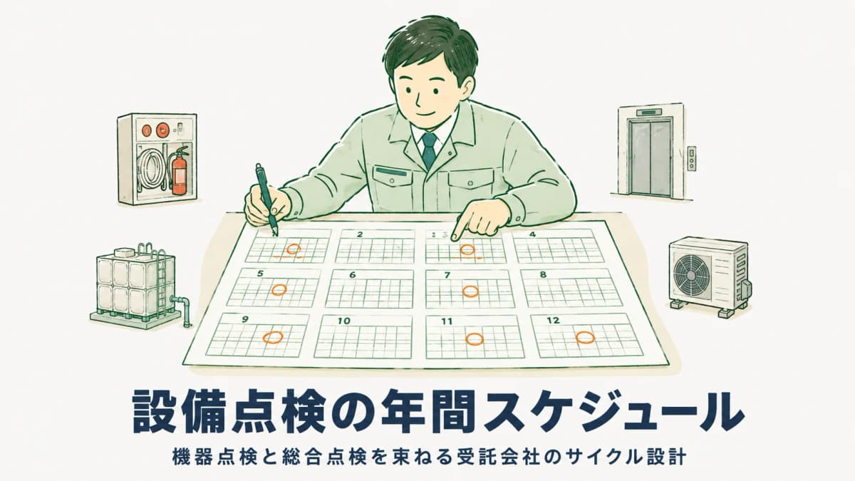 設備点検の年間スケジュール|機器点検と総合点検を束ねる受託会社のサイクル設計