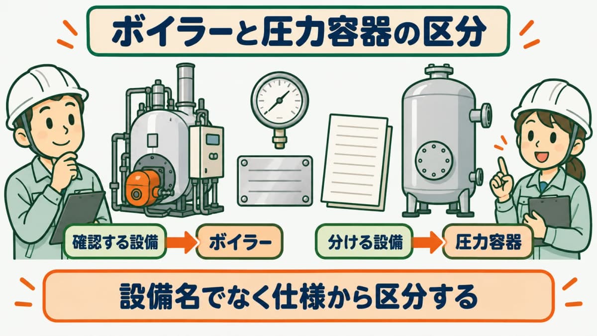 ボイラー・圧力容器の区分|検査義務を見分ける早見表