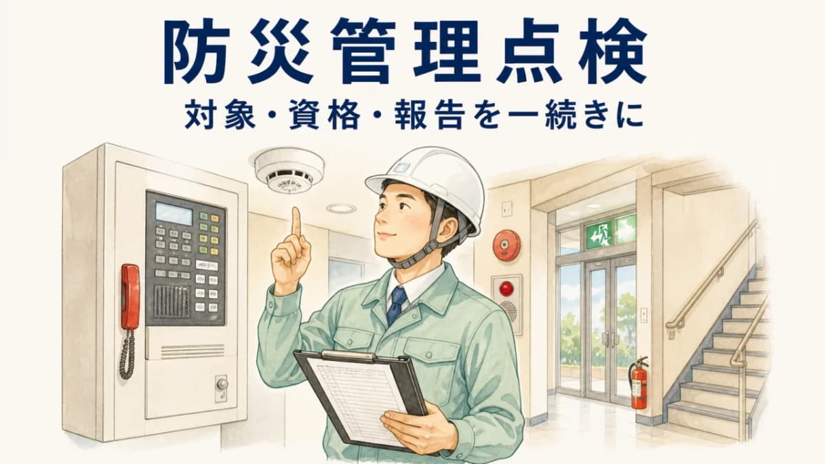 防災管理点検とは|対象・資格・報告を受託会社の実務で整理