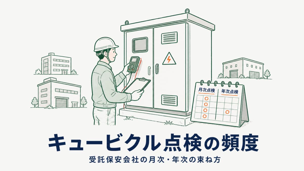 キュービクル(高圧受電設備)の点検頻度|受託保安会社の月次・年次点検の束ね方【2026年版】