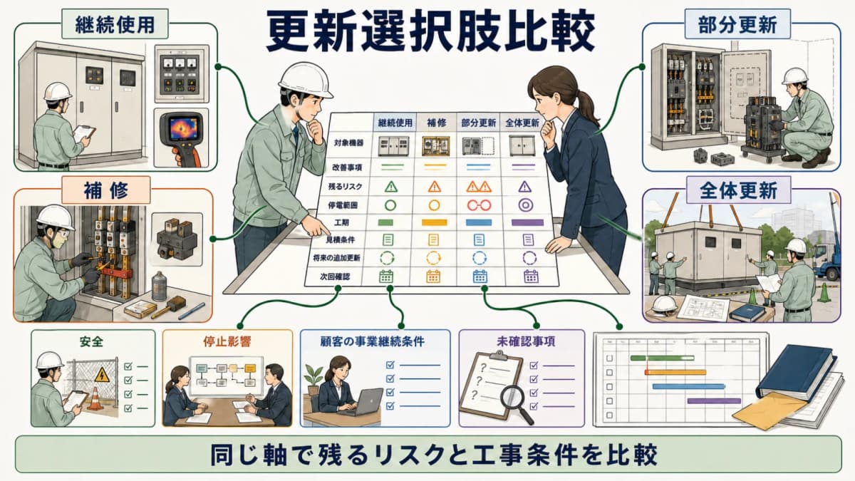 更新選択肢比較
