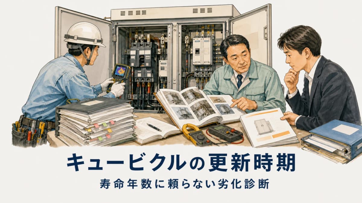 キュービクルの更新時期|寿命年数に頼らない劣化診断と提案