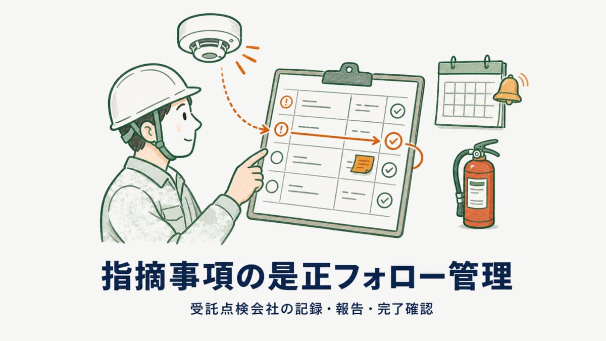 点検の指摘事項の是正フォロー管理|受託点検会社の記録・報告・完了確認の運営