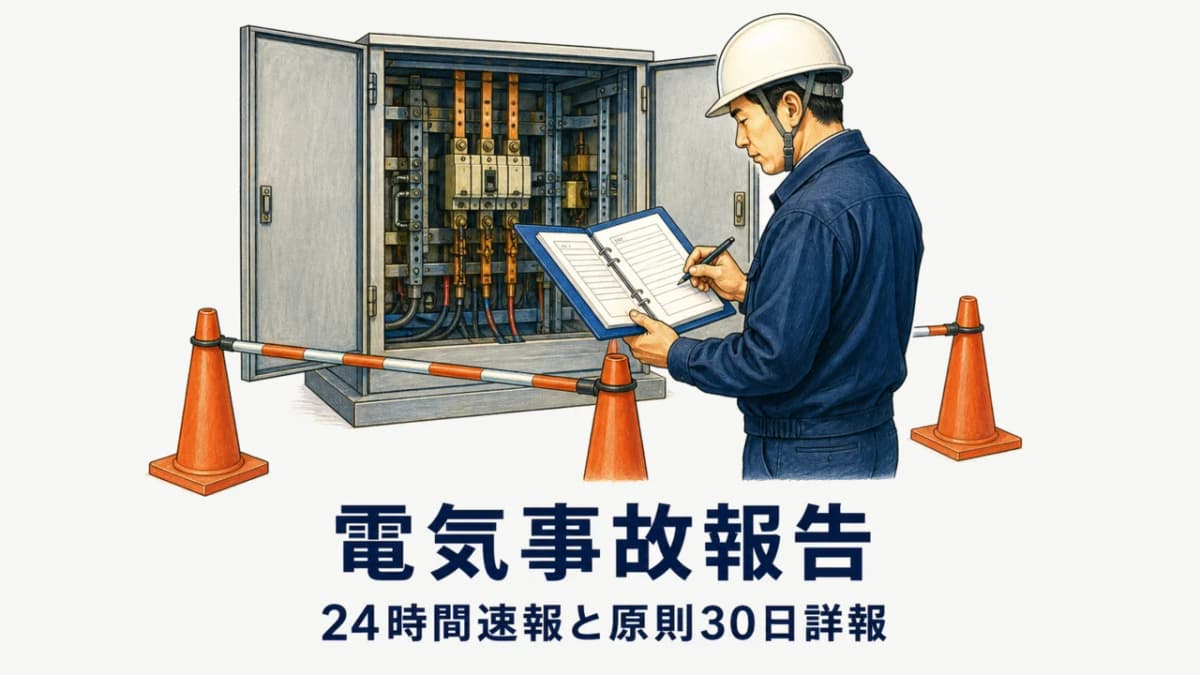 電気事故報告の24時間・原則30日対応|速報・詳報の実務