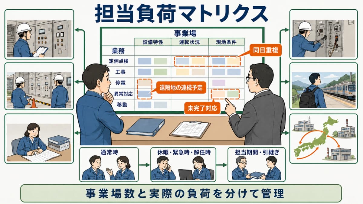 担当負荷マトリクス