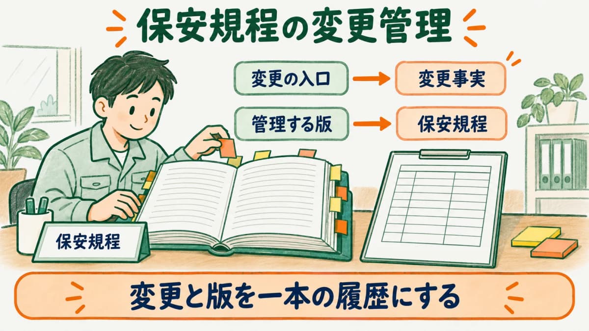 保安規程の変更届|変更が生じたときの確認・届出・版管理