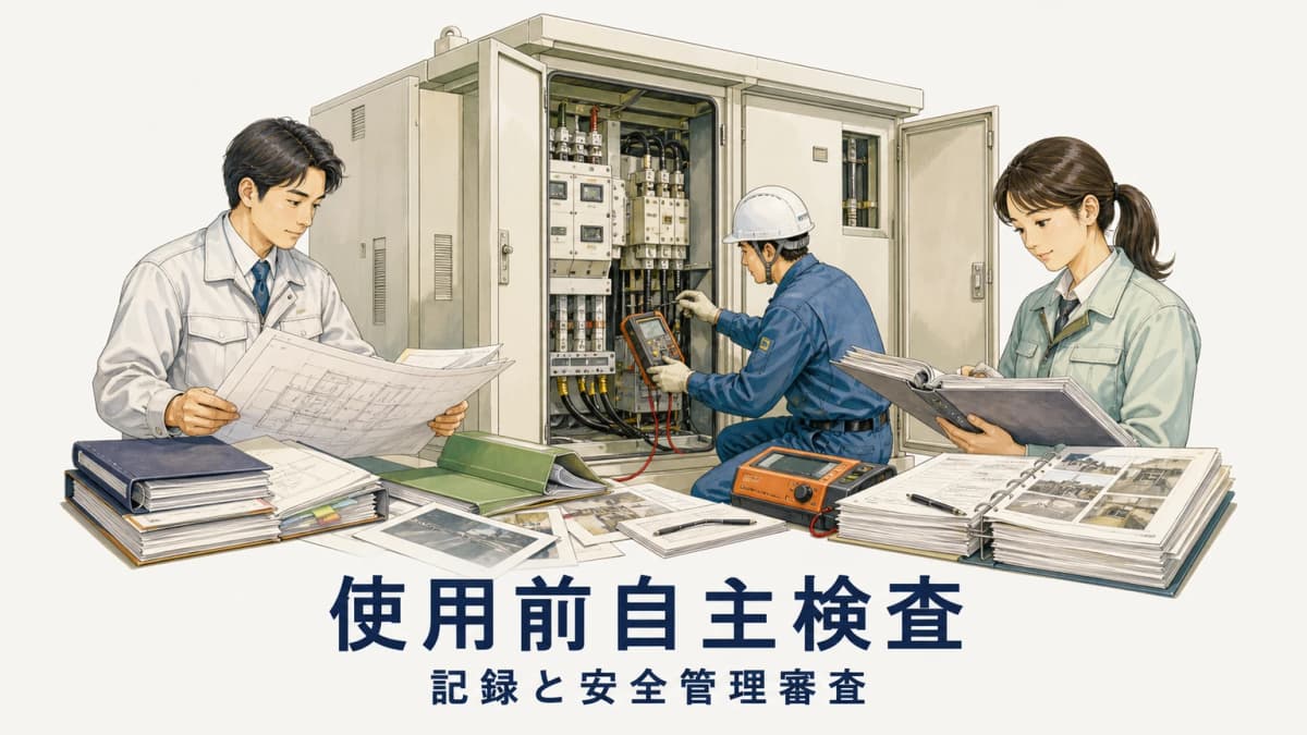 使用前自主検査とは|自家用電気工作物の記録と審査対応