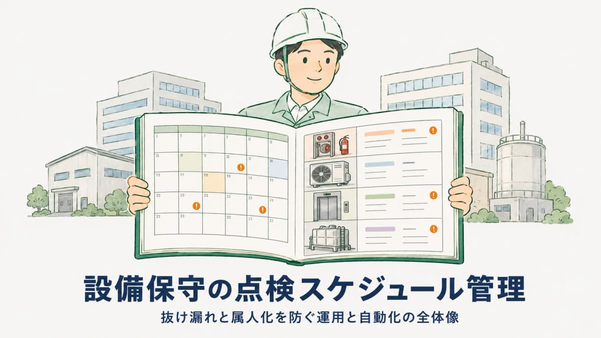 設備保守の点検スケジュール管理|抜け漏れ・属人化を防ぐ運用と自動化の全体像