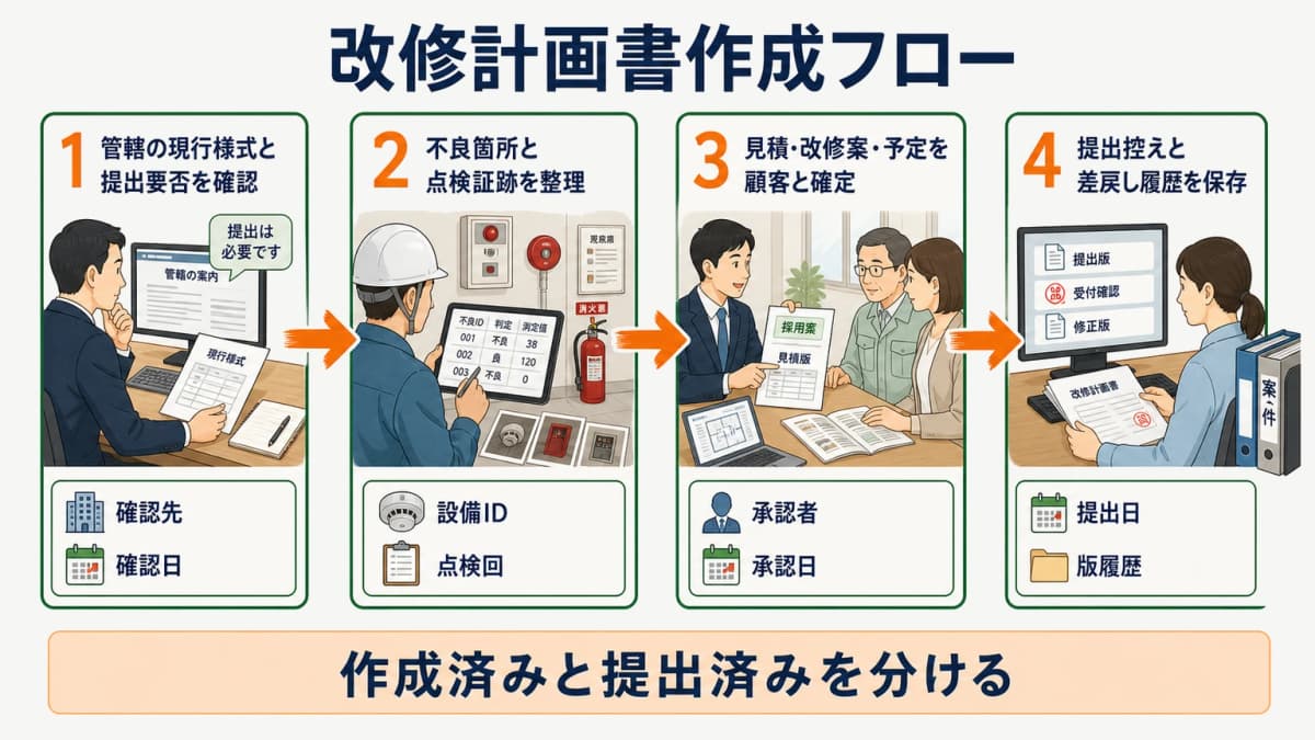 改修計画書作成フロー