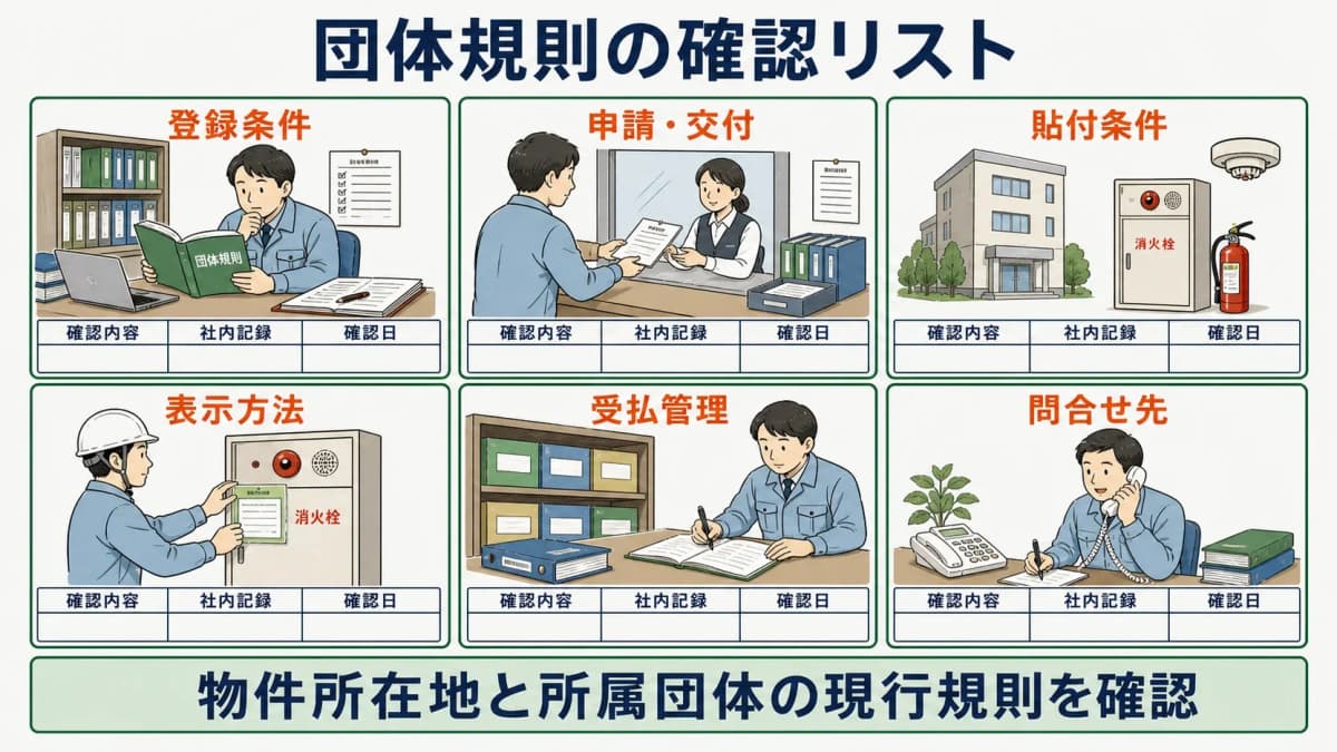 団体規則の確認リスト