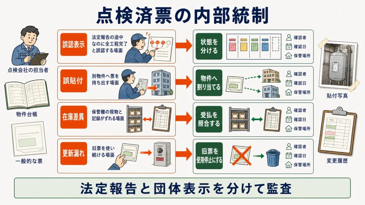 点検済票の内部統制