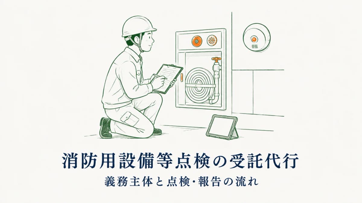 消防用設備等点検の受託代行|義務主体と点検・報告の流れを受託会社視点で整理
