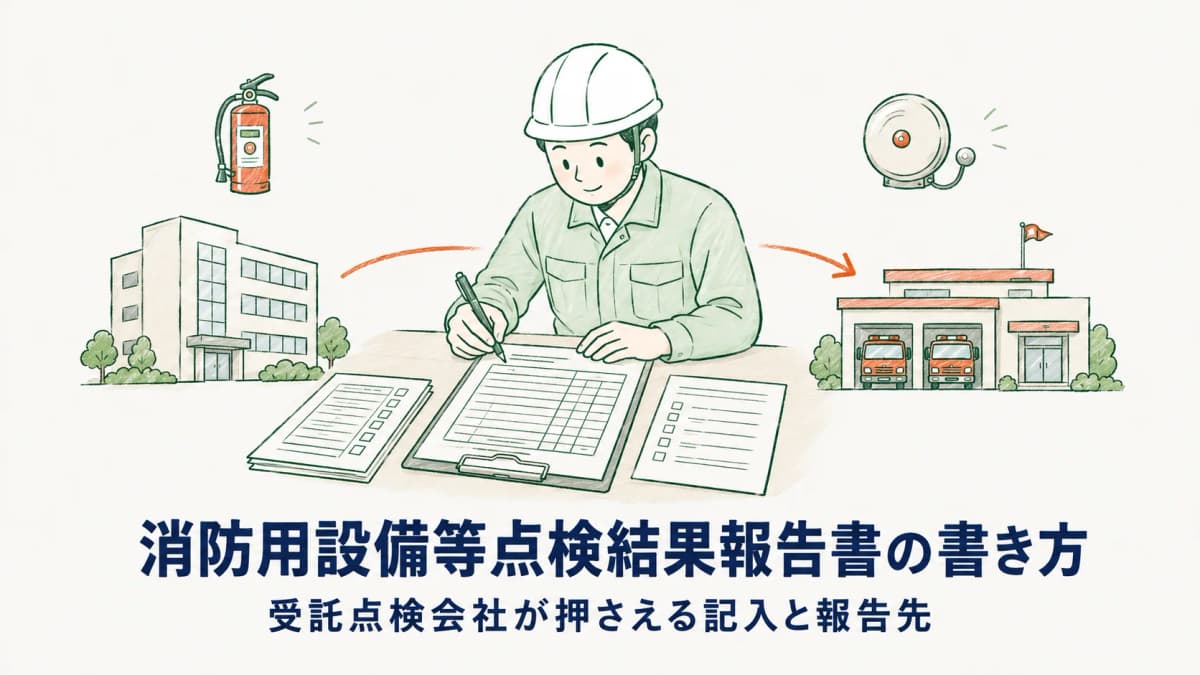 消防用設備等点検結果報告書の書き方と提出|受託代行で押さえる記入と報告先