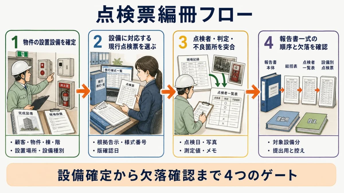 点検票編冊フロー