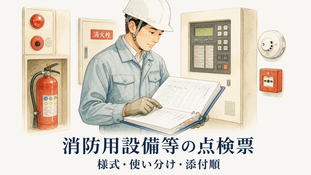 消防用設備等の点検票|設備種別の様式・使い分け・添付順【2026年版】