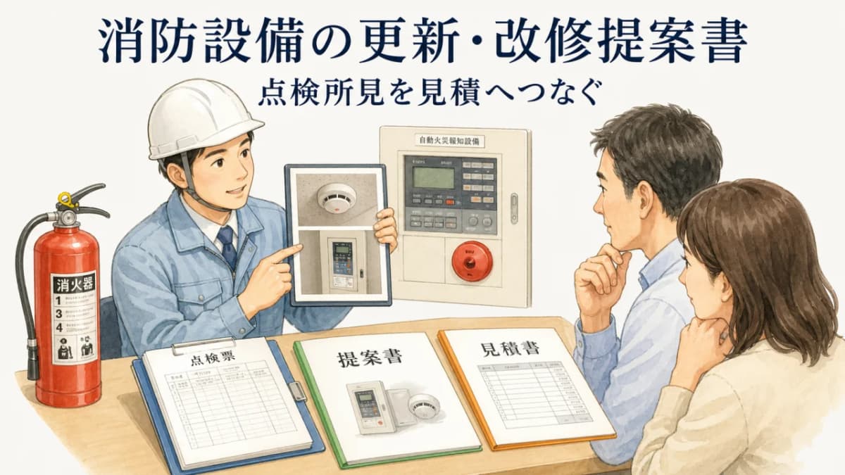 消防設備の更新・改修提案書|点検所見を見積へつなぐ