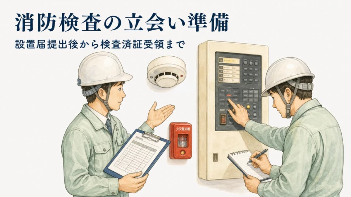 消防検査の立会い準備|設置届提出後から検査済証受領まで