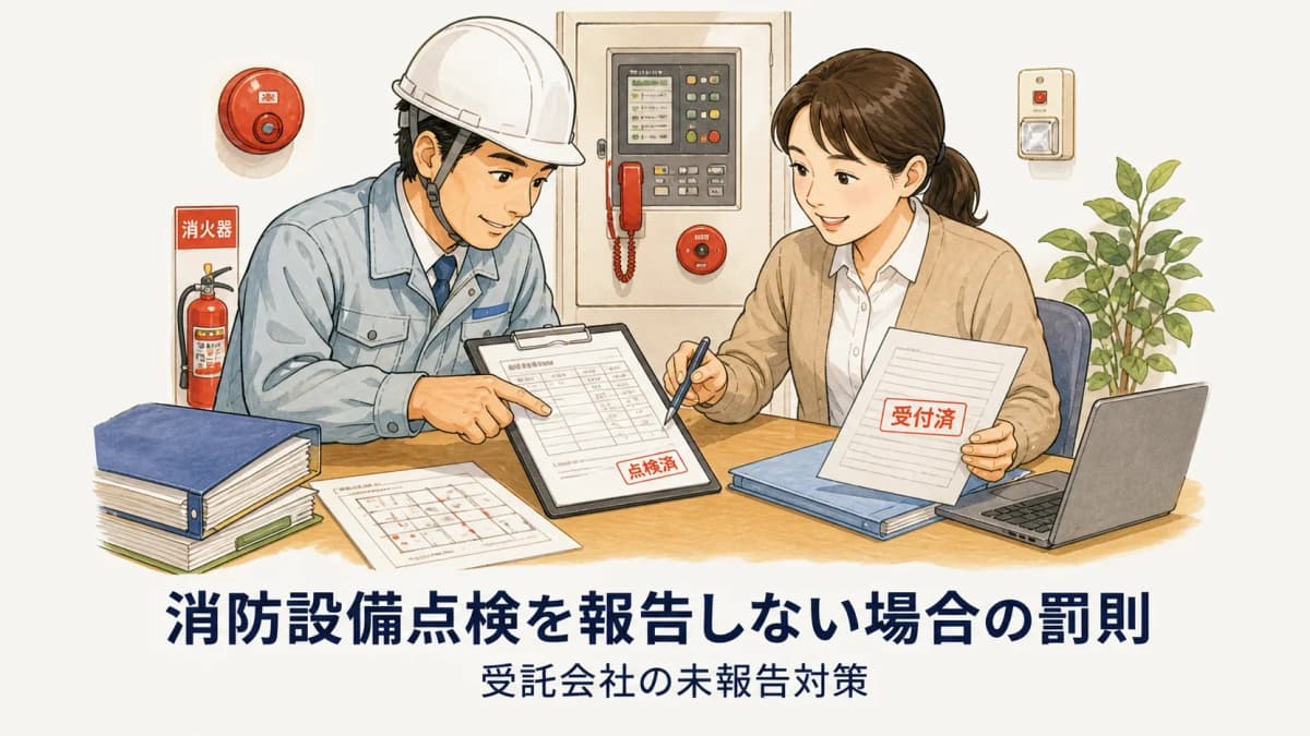 消防設備点検を報告しない場合の罰則|受託会社の未報告対策