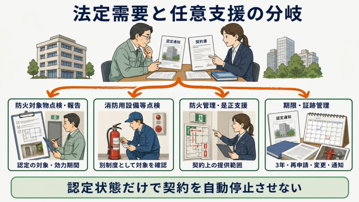 法定需要と任意支援の分岐