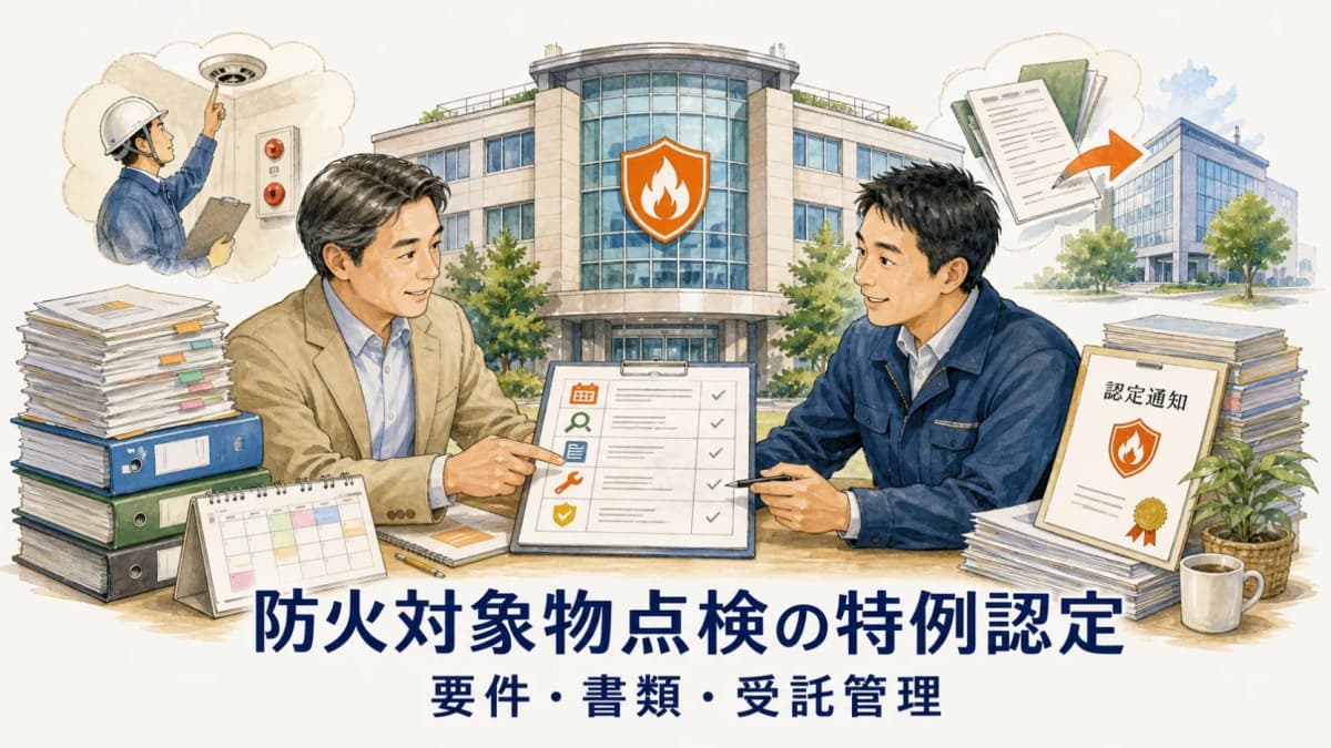 防火対象物点検の特例認定申請|要件・書類・受託管理