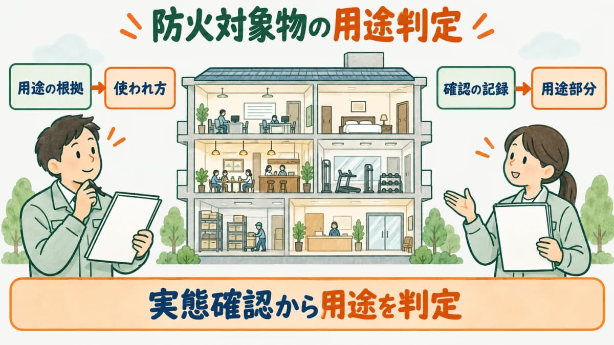 防火対象物の用途判定|令別表第一の確認から個別条件の照会まで