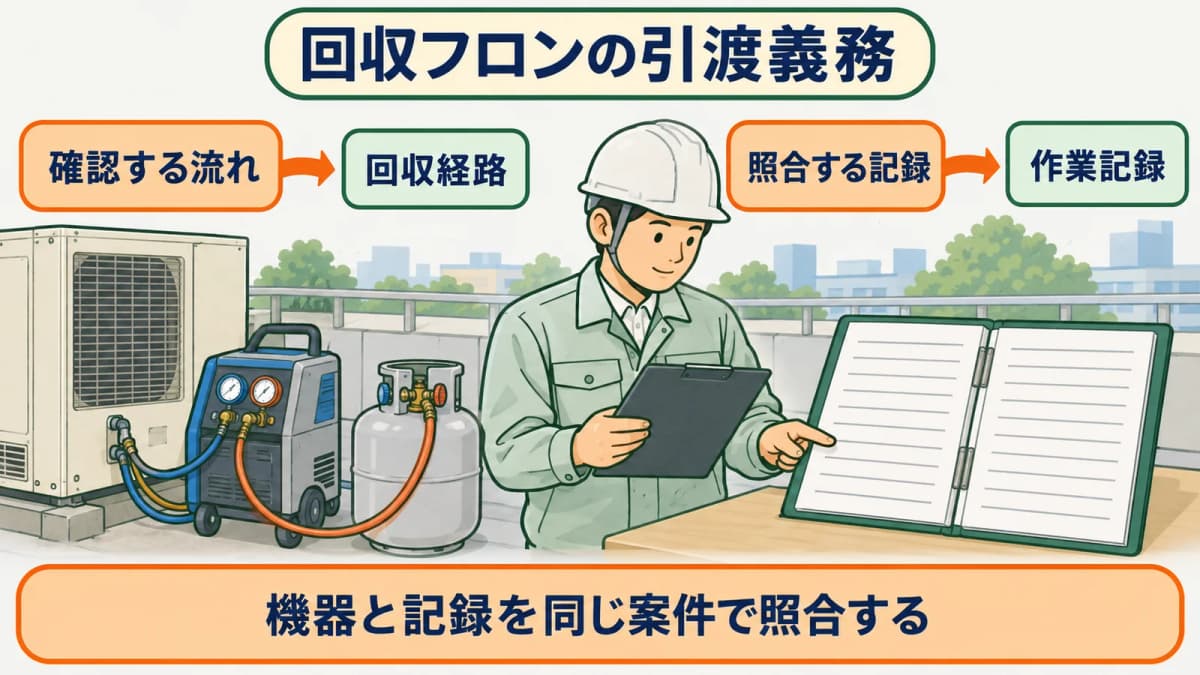 回収フロンの引渡義務|記録と証明書の確認事項
