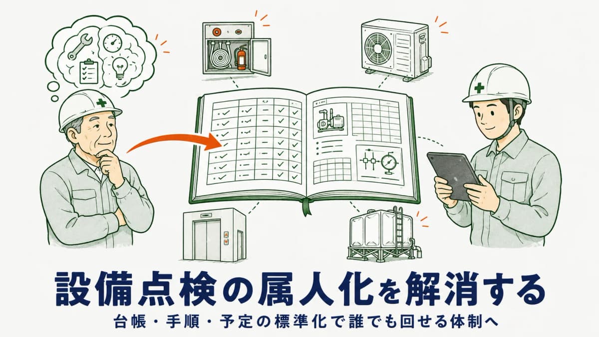 設備点検の属人化解消|担当者依存をなくす台帳・手順・予定の標準化