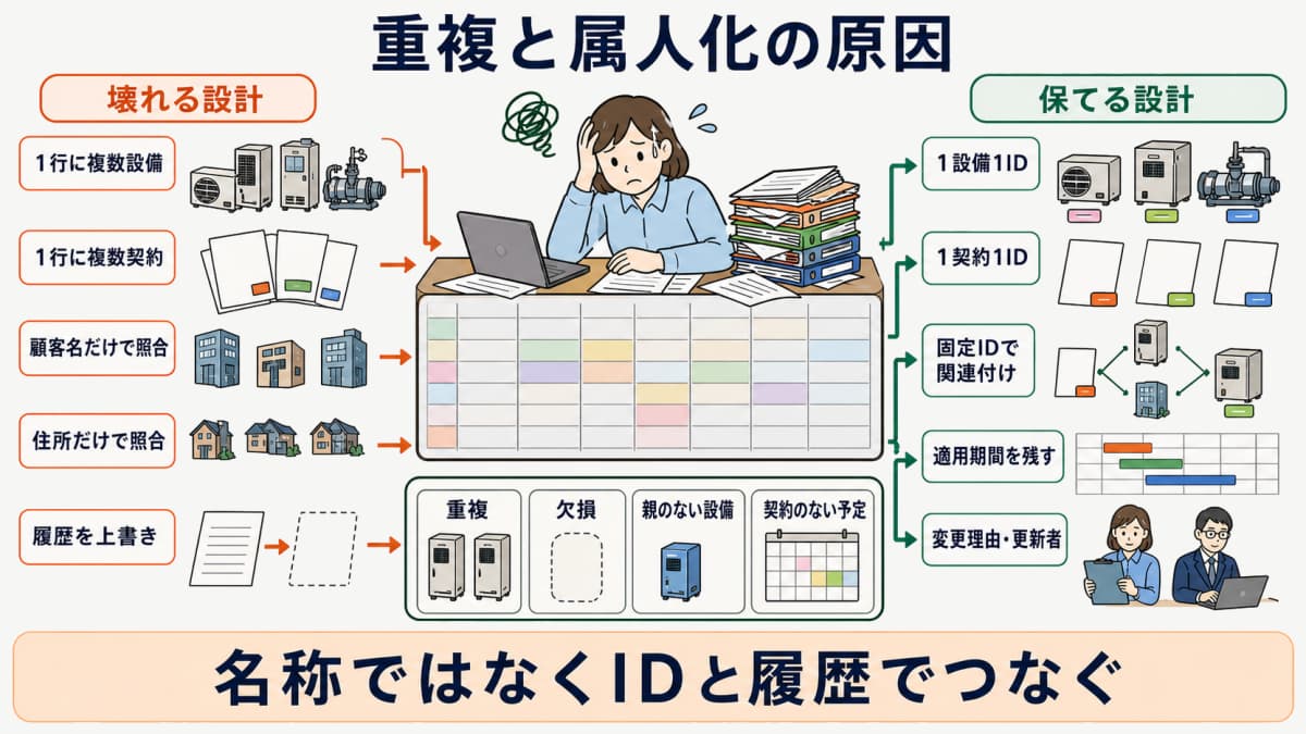 重複と属人化の原因