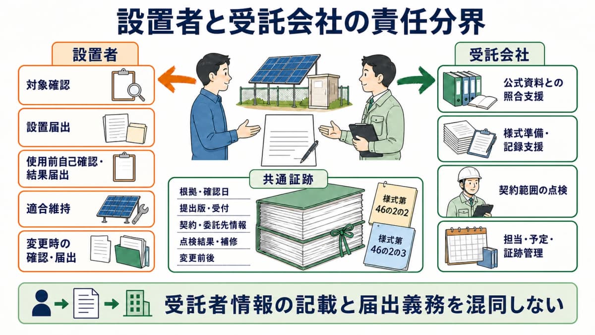 設置者と受託会社の責任分界