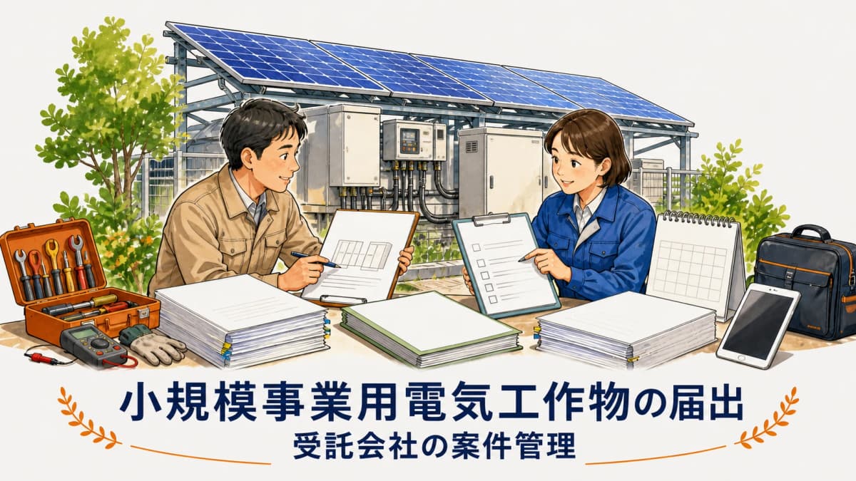 小規模事業用電気工作物の届出|受託会社の案件管理【2026年版】
